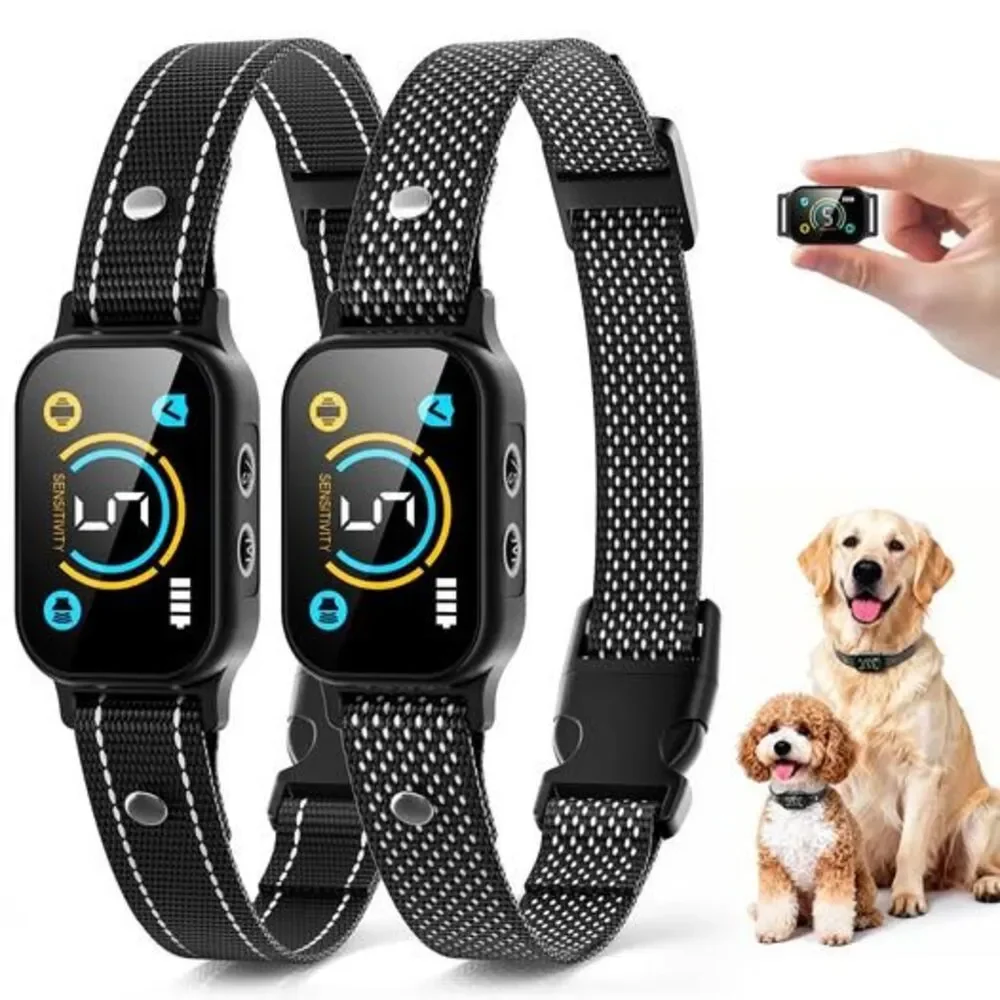 2 Pack Bark Smart Dog Bark Collar for Dogs, Rechargeable Training Collar